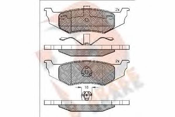 R Brake RB1114 Гальмівні колодки, комплект RB1114: Купити в Україні - Добра ціна на EXIST.UA!