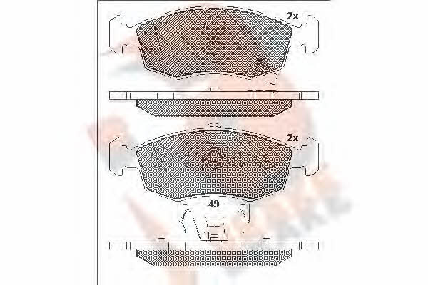 R Brake RB2032 Гальмівні колодки, комплект RB2032: Купити в Україні - Добра ціна на EXIST.UA!