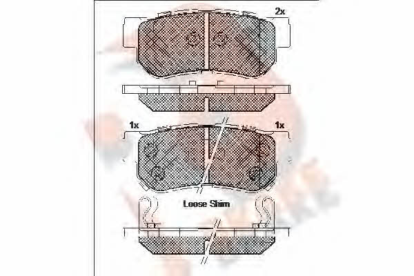 R Brake RB1645 Гальмівні колодки, комплект RB1645: Купити в Україні - Добра ціна на EXIST.UA!