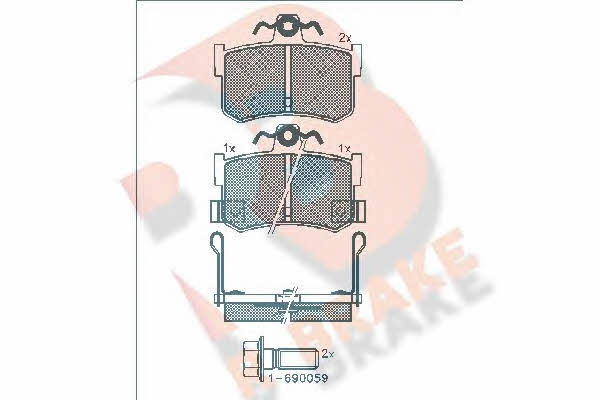 R Brake RB0995-701 Гальмівні колодки, комплект RB0995701: Купити в Україні - Добра ціна на EXIST.UA!