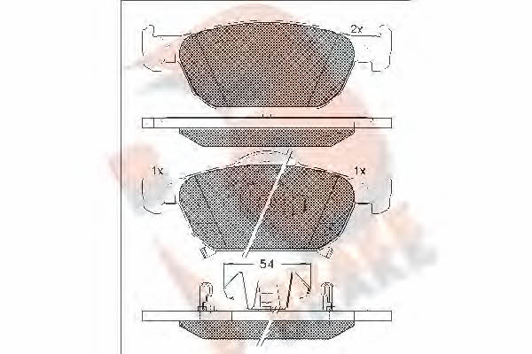 R Brake RB1893 Гальмівні колодки, комплект RB1893: Купити в Україні - Добра ціна на EXIST.UA!