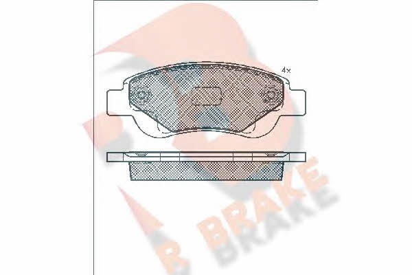 R Brake RB1702 Гальмівні колодки, комплект RB1702: Купити в Україні - Добра ціна на EXIST.UA!