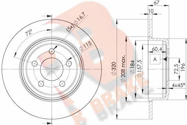 R Brake 78RBD29198 Диск гальмівний задній невентильований 78RBD29198: Купити в Україні - Добра ціна на EXIST.UA!