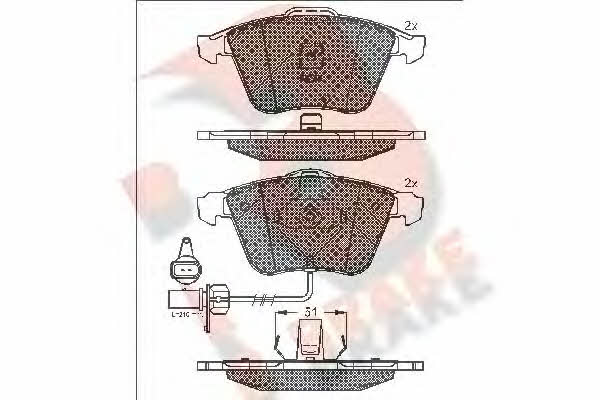 R Brake RB1531 Гальмівні колодки, комплект RB1531: Купити в Україні - Добра ціна на EXIST.UA!