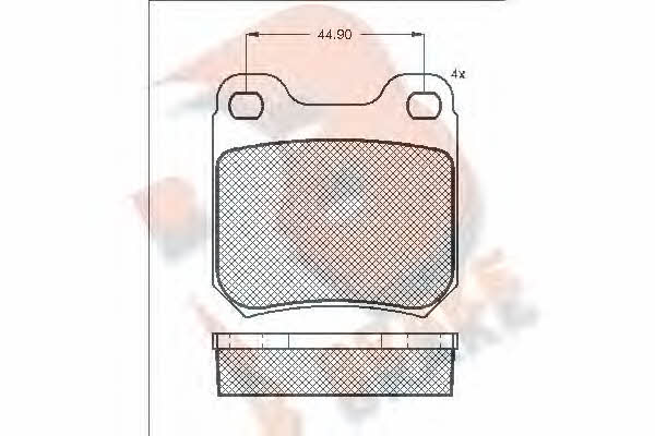 R Brake RB0692 Гальмівні колодки, комплект RB0692: Купити в Україні - Добра ціна на EXIST.UA!