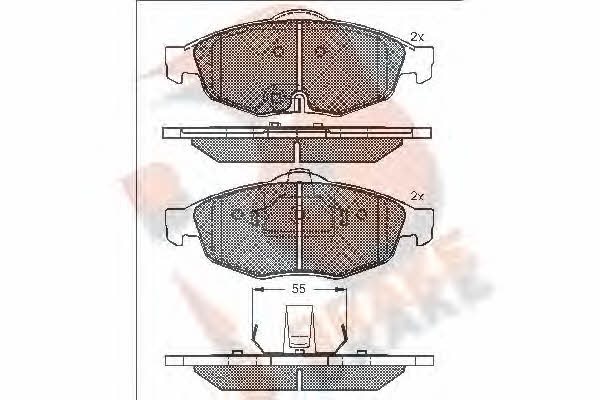 R Brake RB1559 Гальмівні колодки, комплект RB1559: Купити в Україні - Добра ціна на EXIST.UA!