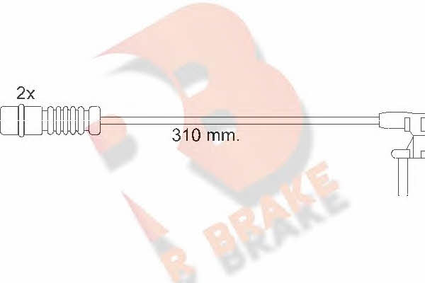 R Brake 610453RB Датчик зносу гальмівних колодок 610453RB: Купити в Україні - Добра ціна на EXIST.UA!