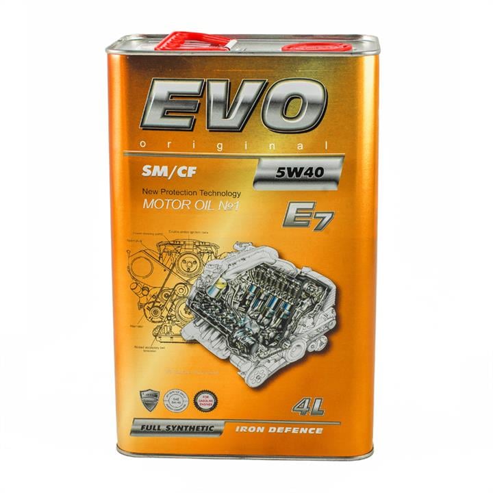 EVO 4291586220128 Моторна олива EVO E7 5W-40, 4л 4291586220128: Приваблива ціна - Купити в Україні на EXIST.UA!