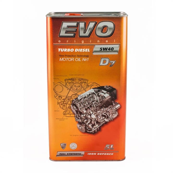 EVO 4291586220166 Моторна олива EVO D7 Turbo Diesel 5W-40, 5л 4291586220166: Приваблива ціна - Купити в Україні на EXIST.UA!