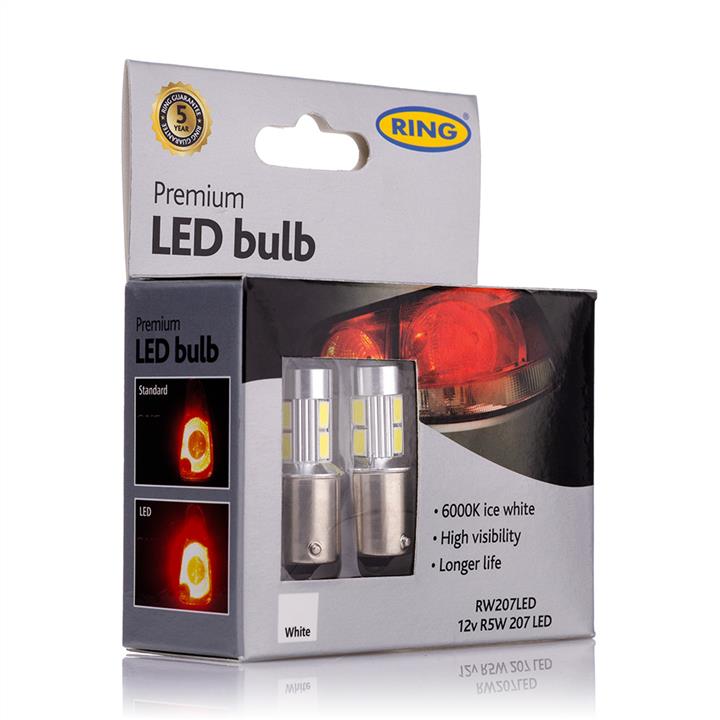 Лампа світлодіодна Ring Premium R5W 12V BA15s (2 шт.) Ring RW207LED