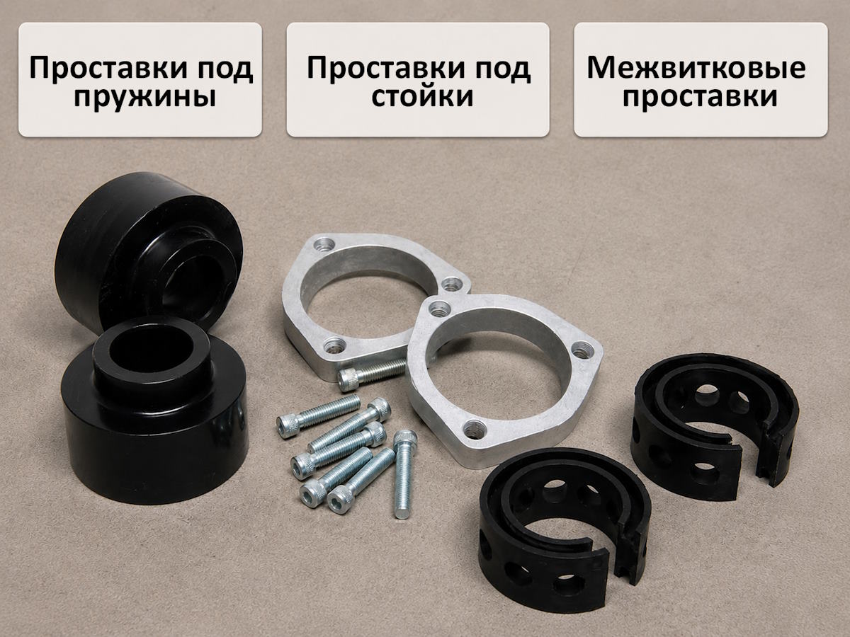 Проставки под пружины, под стойки и межвитковые проставки